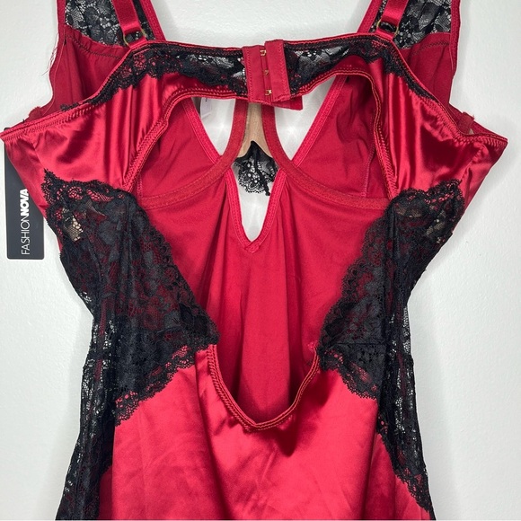 NWT Fashion Nova Soft Kisses Satin/Lace Babydoll Bra Top Lingerie Size 2X. - Picture 12 of 12